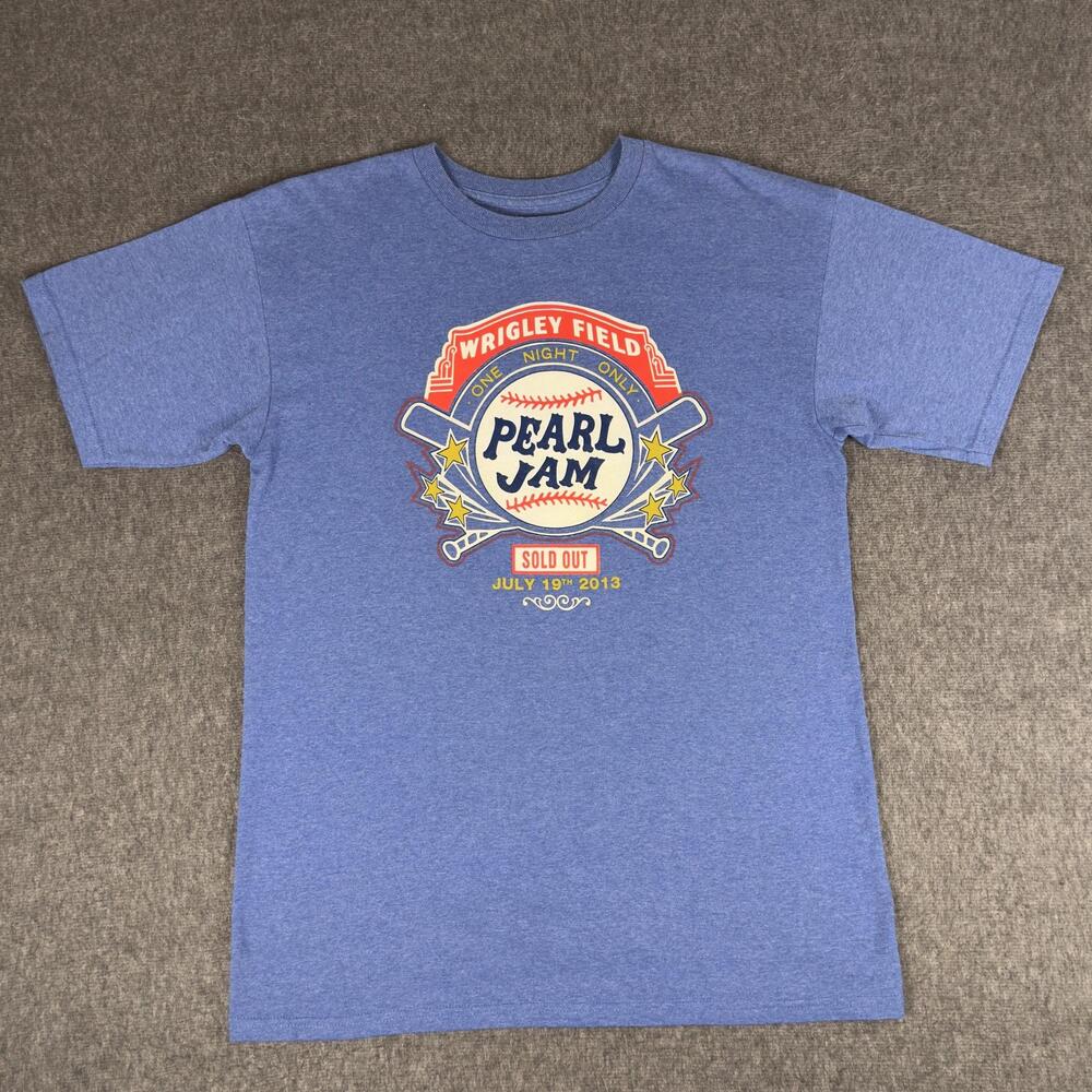 Pearl Jam Wrigley Field Shirt Mens Medium Baseball Concert Tee T-Shirt